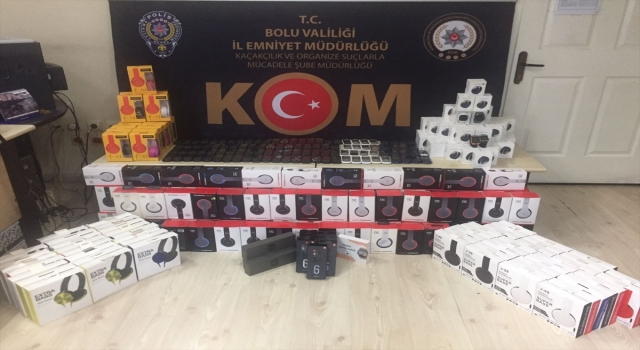 Bolu’da çok sayıda kaçak teknolojik ürün ele geçirildi