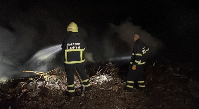 Karabük’te çöp toplama alanında çıkan yangın söndürüldü