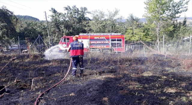 Çıkan anız yangını söndürüldü