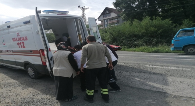 Samsun’da otomobilin çarptığı kadın yaralandı