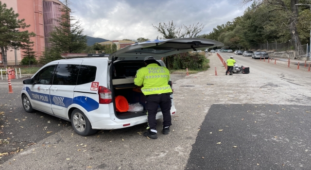 Karabük’te devrilen motosikletin sürücüsü yaralandı