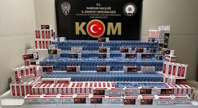 Samsun’da 180 bin filtreli sigara kağıdı ele geçirildi