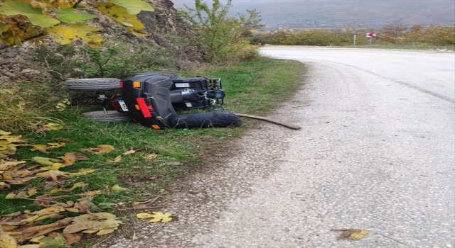 Tokat’ta devrilen ATV aracının sürücüsü yaralandı