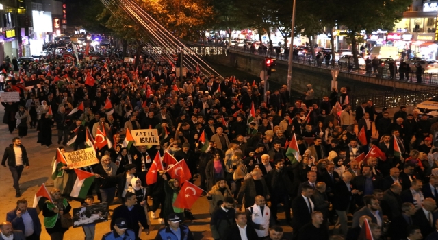 Kastamonu’da ”Özgür Filistin Yürüyüşü” düzenlendi