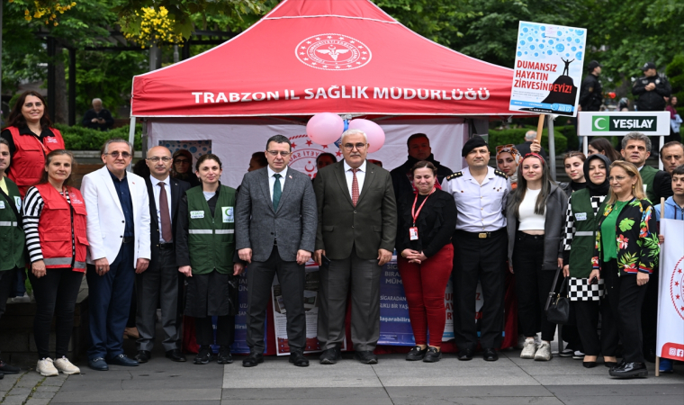 Trabzon’da ”Sigarayı bırak sağlıklı yaşamaya bak” yürüyüşü düzenlendi