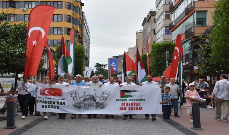 Trabzon’da Filistin’e destek yürüyüşü yapıldı