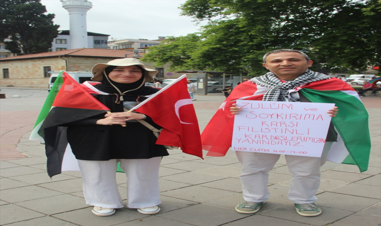 Ordu’da öğretmenden Filistin halkına destek eylemi