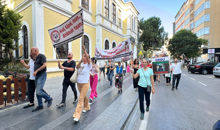 Samsun’da hayvanseverler sahipsiz hayvanlar için yürüdü