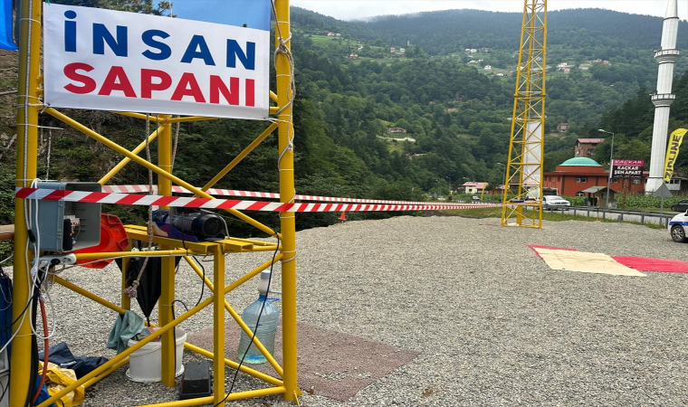 Uzungöl’de halatı kopan ”insan sapanı” mühürlendi