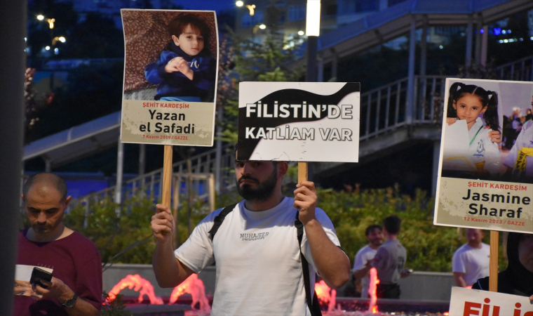 Trabzon’da İsrail’in Gazze’ye yönelik saldırıları protesto edildi