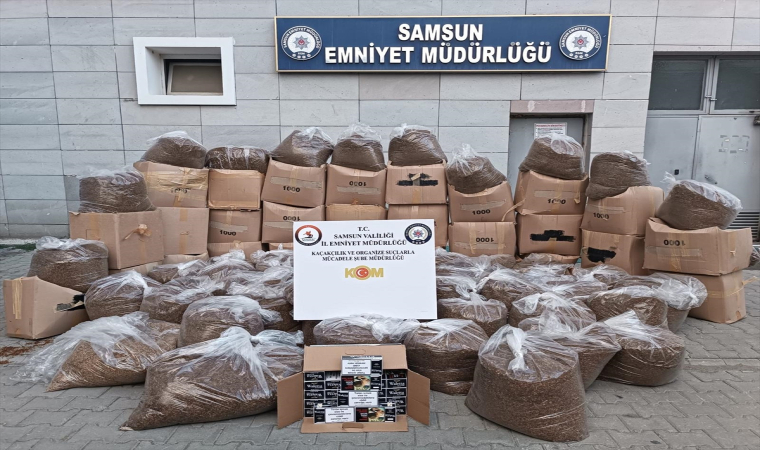 Samsun’da 1 ton 215 kilogram kaçak tütün ele geçirildi