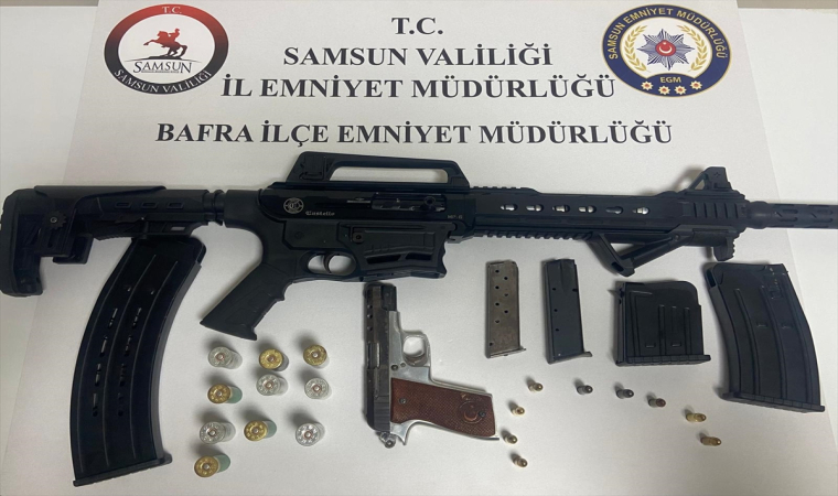 Samsun’da dayısını silahla tehdit eden şüpheli yakalandı