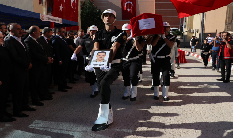 Kastamonu’da şehit olan polis memuru Ahmet Şahan için tören düzenlendi