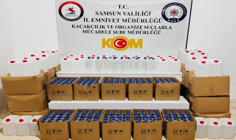 Samsun’da 1 ton etil alkol ele geçirildi