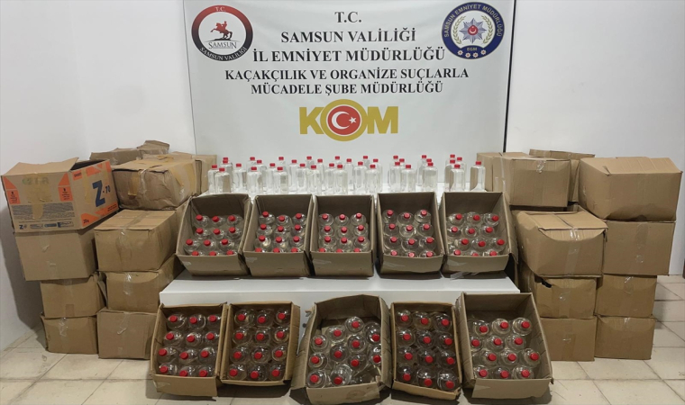 Samsun’da 706 litre etil alkol ele geçirildi