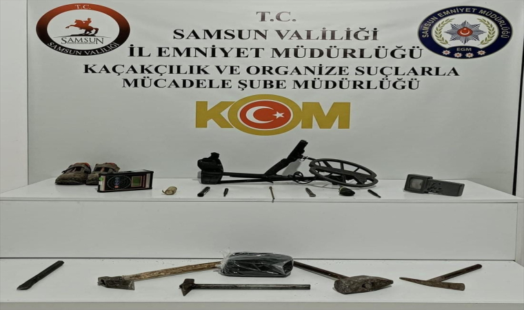 Samsun’da kaçak kazı yapan 2 şüpheli yakalandı