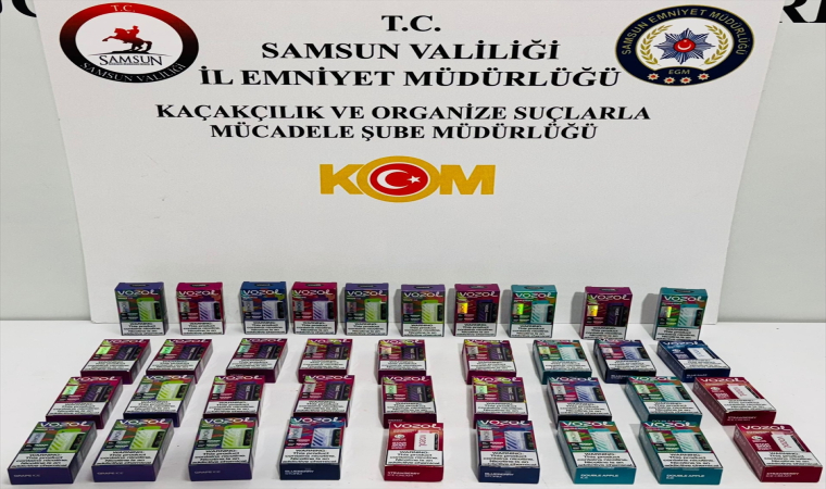 Samsun’da kaçakçılık operasyonunda 37 elektronik sigara ele geçirildi