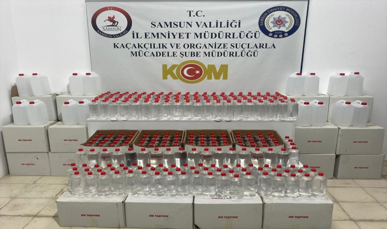 Samsun’da bin litre etil alkol ele geçirildi, 1 zanlı gözaltına alındı