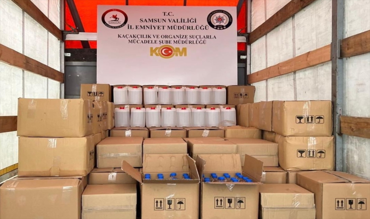 Samsun’da 2 ton etil alkol ele geçirildi, 1 zanlı gözaltına alındı