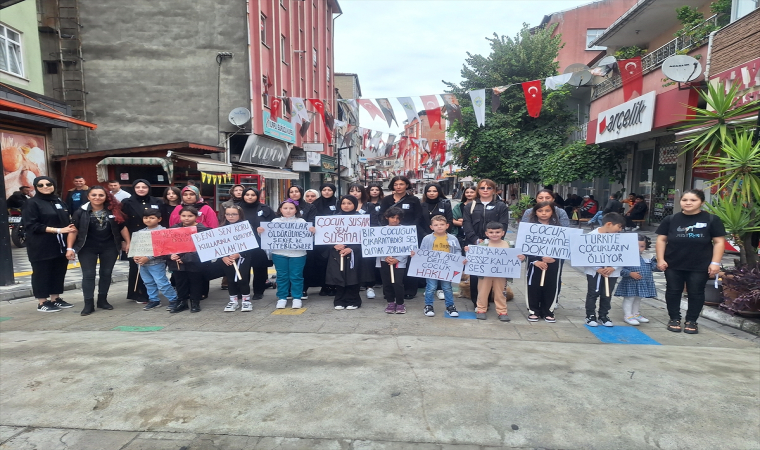 Zonguldak’ta ”Çocuklarımıza sahip çıkalım” yürüyüşü düzenlendi