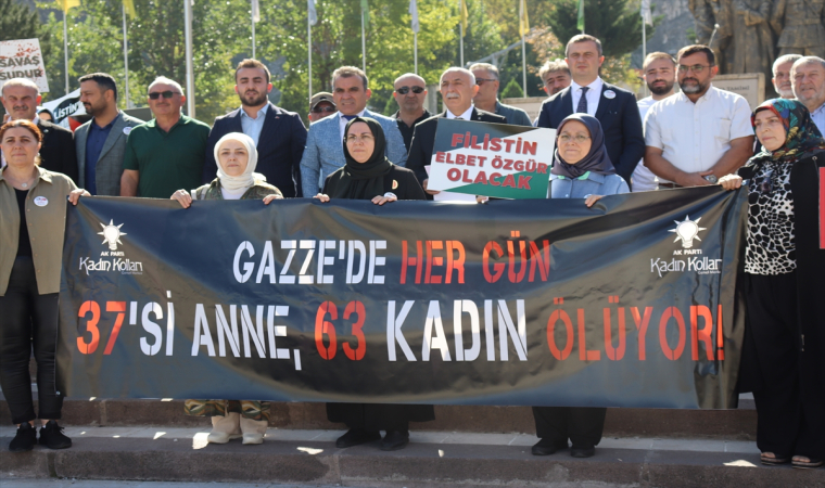 Çankırı ve Amasya’da İsrail’in saldırıları protesto edildi