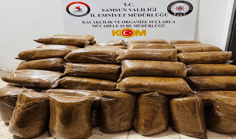 Samsun’da 475 kilogram kaçak tütün ele geçirildi