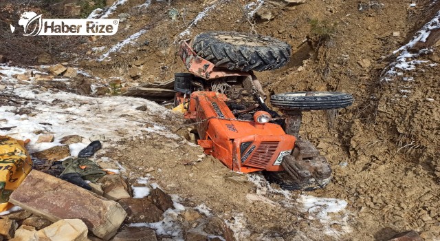 Devrilen traktördeki 1 kişi öldü, 1 kişi yaralandı