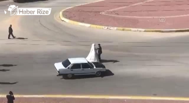 Gelinle damadın çevresinde "drift"