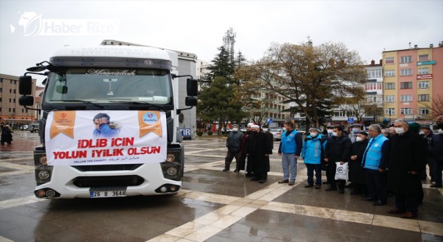 İdlib'e yardım malzemesi gönderildi