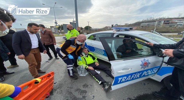 Trafik kazasında biri polis iki kişi yaralandı