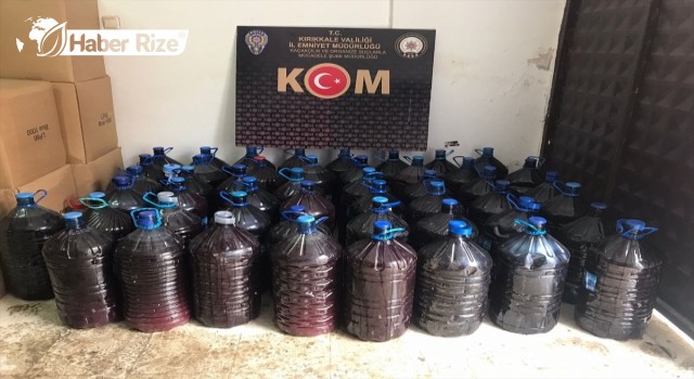 Kırıkkale'de 931 litre sahte şarap ele geçirildi