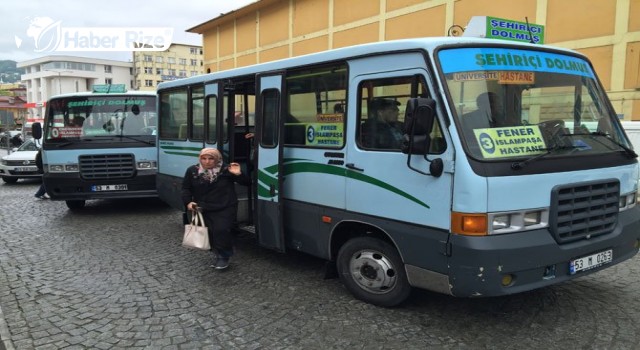 RİZE'DE DOLMUŞ ÜCRETLERİ ZAMLANDI