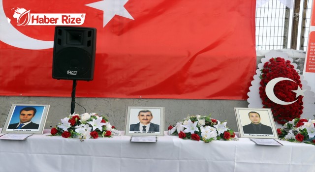 Roketli saldırıda şehit olan gümrük personelleri anıldı