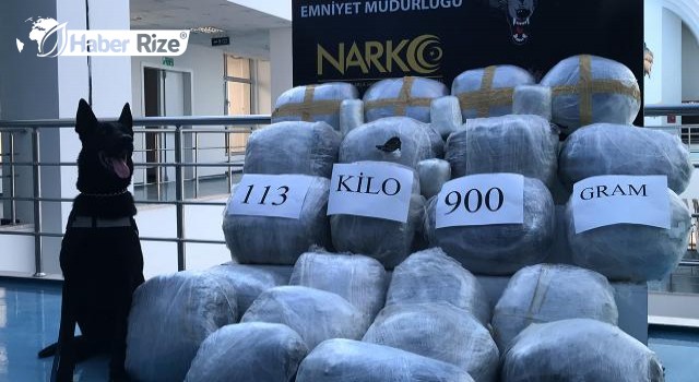 Kamyonette 113 kilo 900 gram esrar ele geçirildi