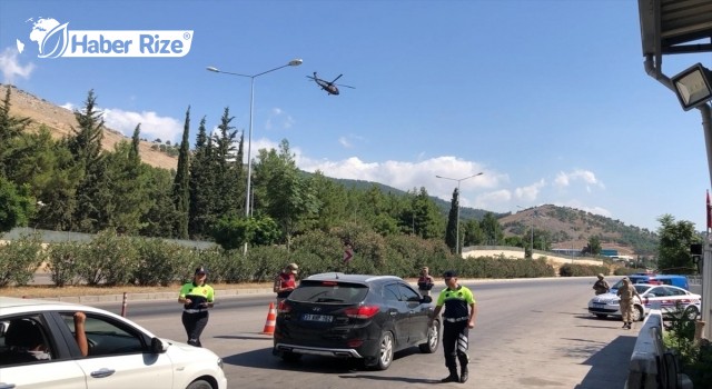 Helikopter destekli trafik denetiminde 8 sürücüye ceza kesildi