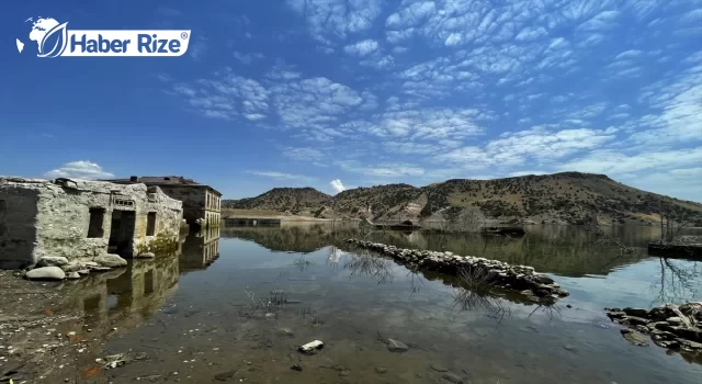 Karakurt Barajı'nda Su Seviyesi Düşünce Tarihi Yapılar Gün Yüzüne Çıktı