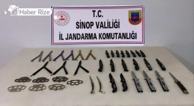 Sinop’ta Çok Sayıda Bıçak Ve Muşta Ele Geçirildi