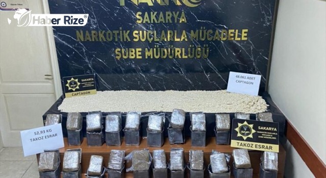 53 kilogram esrar ile 48 bin uyuşturucu hap ele geçiril