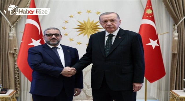 Cumhurbaşkanı Erdoğan, Libya Yüksek Devlet Konseyi Başkanı Mişri'yi kabul etti