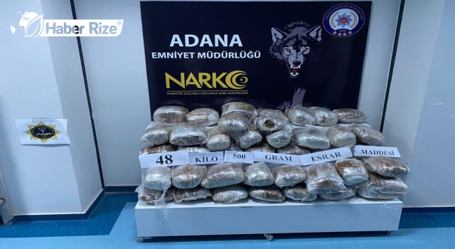 Kargoya verilmiş kolilerde 48 kilo 500 gram esrar ele geçirildi