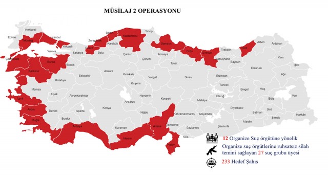 "Müsilaj-2 Operasyonu" kapsamında Samsun'da 15 zanlı gözaltına alındı