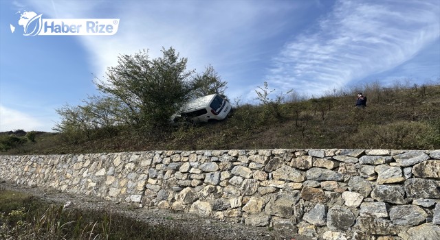 Bolu'da devrilen araçtaki 2 kişi yaralandı