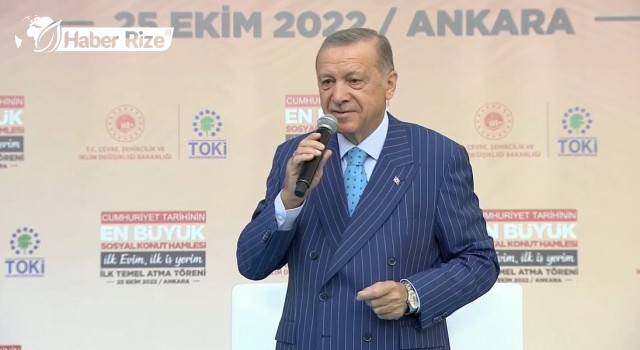 Erdoğan: 2028'e kadar 500 bin konutun tamamını bitireceğiz