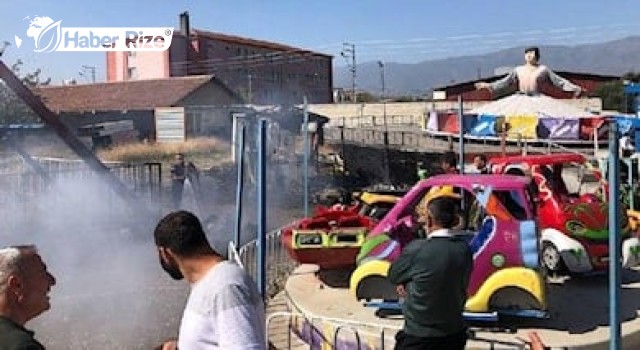 Lunaparkta korkutan yangın kontrol altına alındı