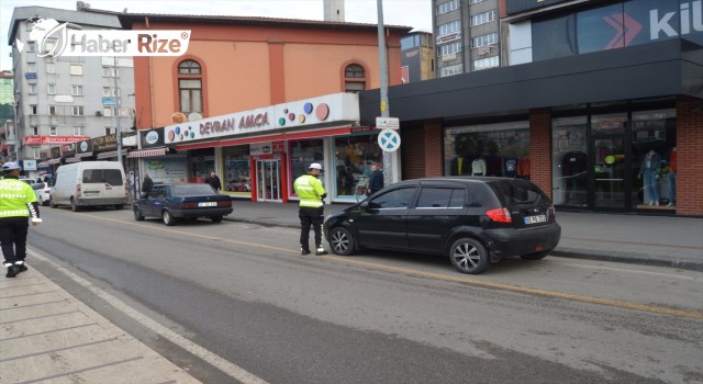 Şehir merkezinde trafik denetimi