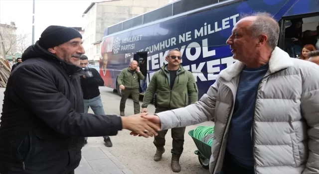 Memleket Partisi Genel Başkanı İnce, Ağrı'da esnafı ziyaret etti