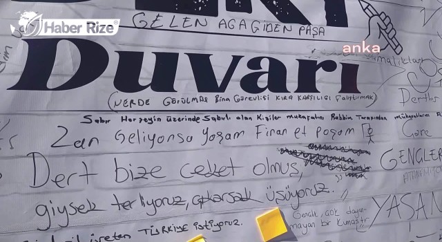 SAADET PARTİSİ, KAYSERİ’DE MEYDANA “DERT DUVARI” YERLEŞTİRDİ, DUVAR DOLDU TAŞTI