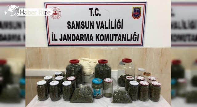 Samsun'da 21 kilo 650 gram esrar ele geçirildi