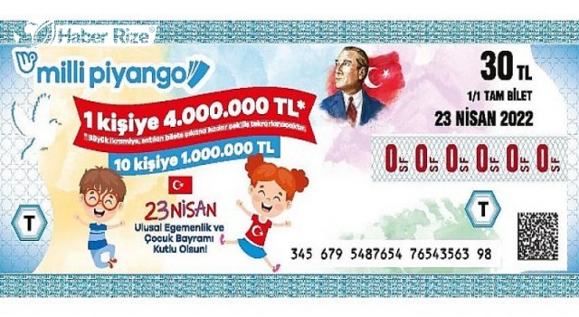 Milli Piyango 23 Nisan özel çekilişinde büyük ikramiye 4 milyon TL!