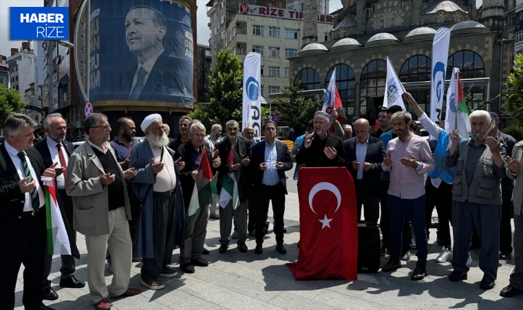 İsrail'in Gazze'ye yönelik saldırıları Rize ve Gümüşhane'de protesto edildi